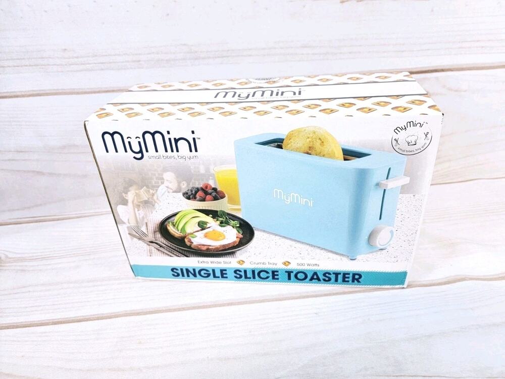 My Mini Single Slice Toaster Nostalgia Light Blue Dorm Room Apartment Brand NEW